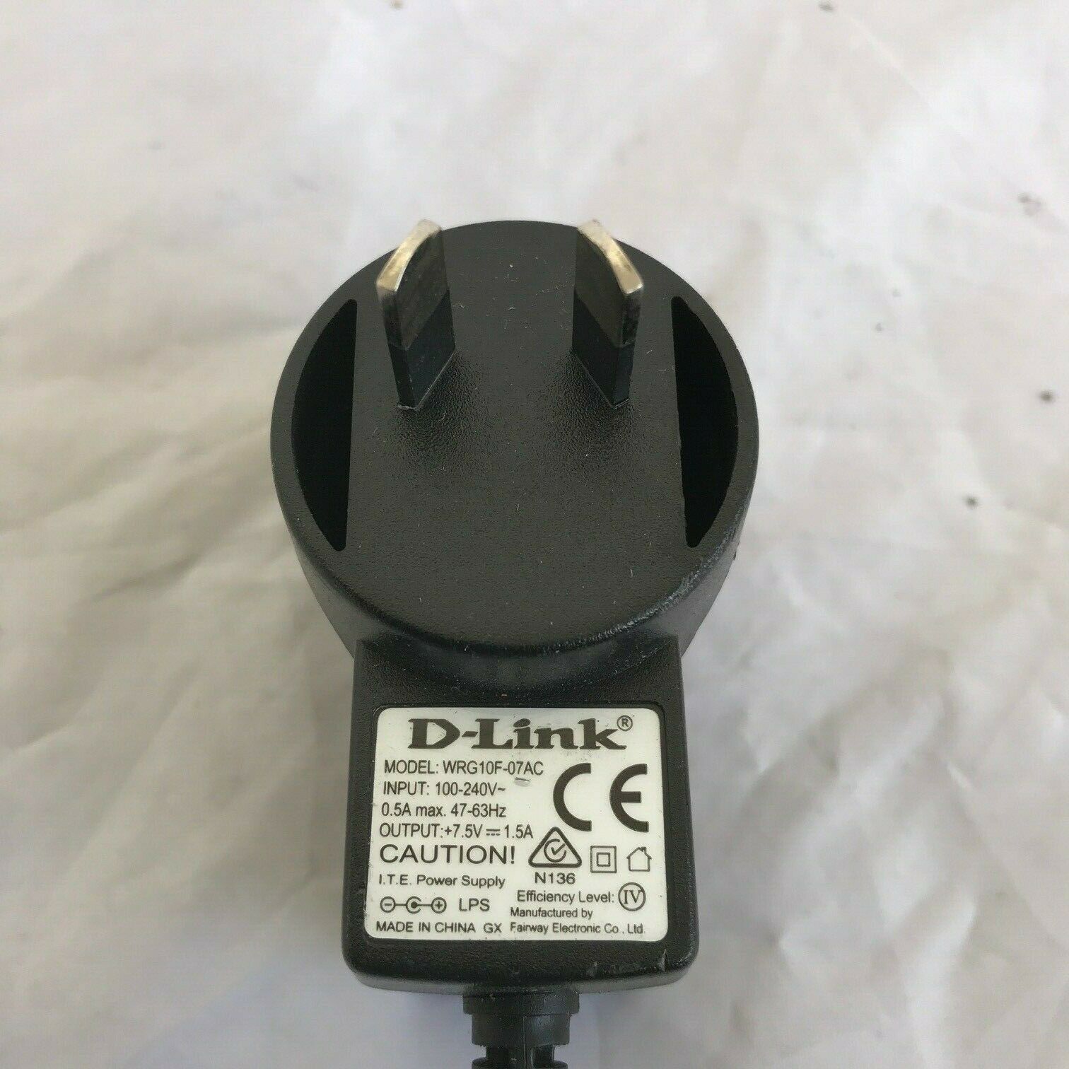 100% brand New D-Link WRG10F-07AC 7V DC 1.5A Power Adapter Charger